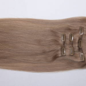 KM HAIR 5pc Clip-In Extensions - Nile (Dark Ash Brown) - Image 2